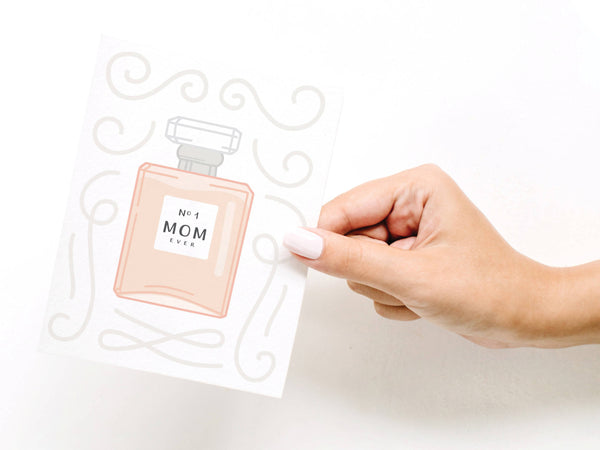 No. 1 Mom Perfume Greeting Card - DS