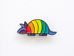Rainbow Armadillo Pin - 1