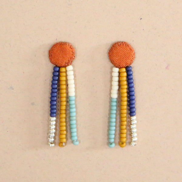 Line Drop Studs (Orange) - 1