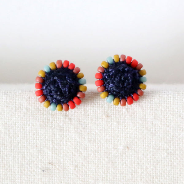 Woven Studs (Navy) - 3