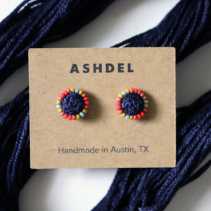 Woven Studs (Navy) - 1