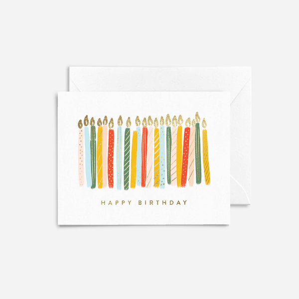 Foil Candles Birthday Card