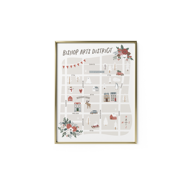 Limited Edition Bishop Arts Holiday Map Print