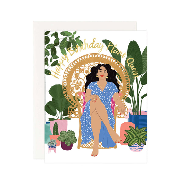 Happy Birthday Plant Queen Greeting Card - 1