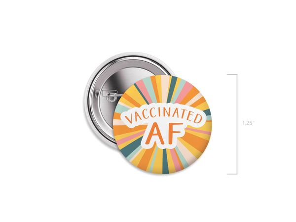 Vaccinated Pinback Button Set of 4