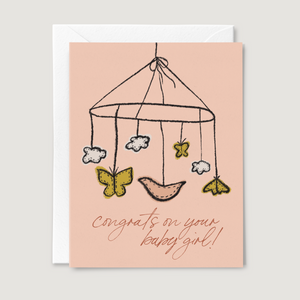 Baby Girl Mobile Card - 1