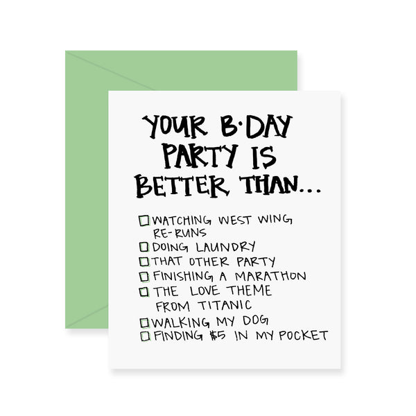 Birthday Checklist Greeting Card