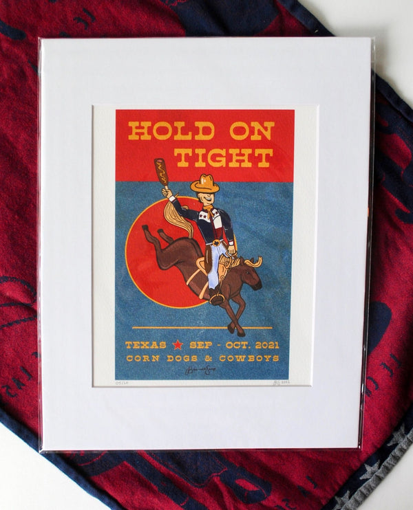 Retro-Style Corn Dog Cowboy 8x10 Giclee Print  - 1