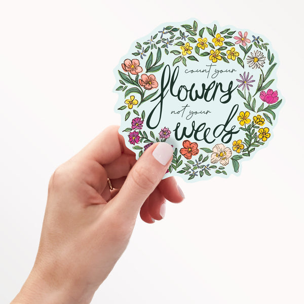 Count Your Flowers Sticker - 3