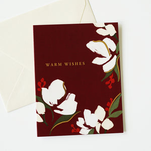 Warm Wishes Gold Foil Holiday Card - 1