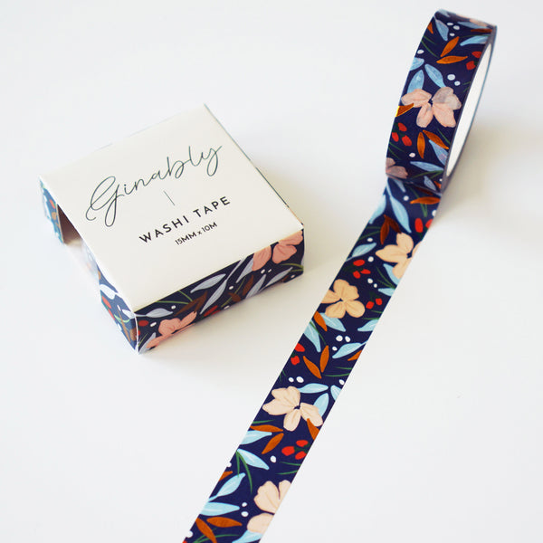 Bronze Foil Floral Washi Tape - 1