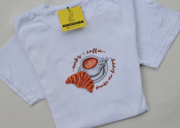 Carbs & Coffee Make Me Happy Tee - 2