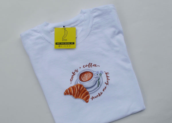 Carbs & Coffee Make Me Happy Tee - 4