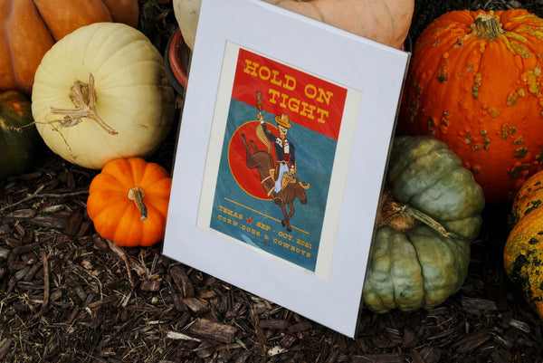 Retro-Style Corn Dog Cowboy 8x10 Giclee Print  - 2