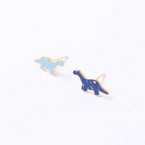 Brontosaurus Enamel Stud Earrings - 1