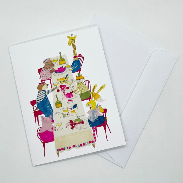 Dinner Party Greeting Card - 1