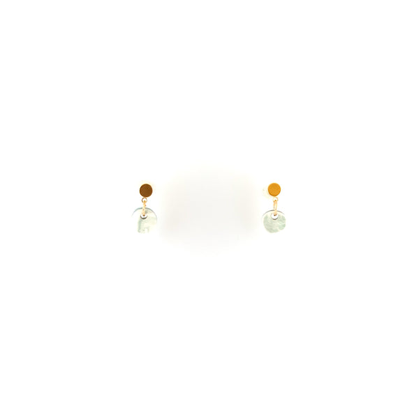 Gold Tiered Donut Stud Earrings - 2