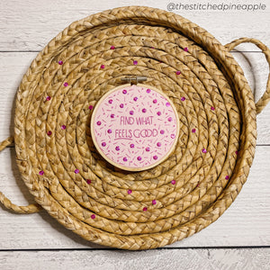 Hand Embroidered Phrase Hoop - 1