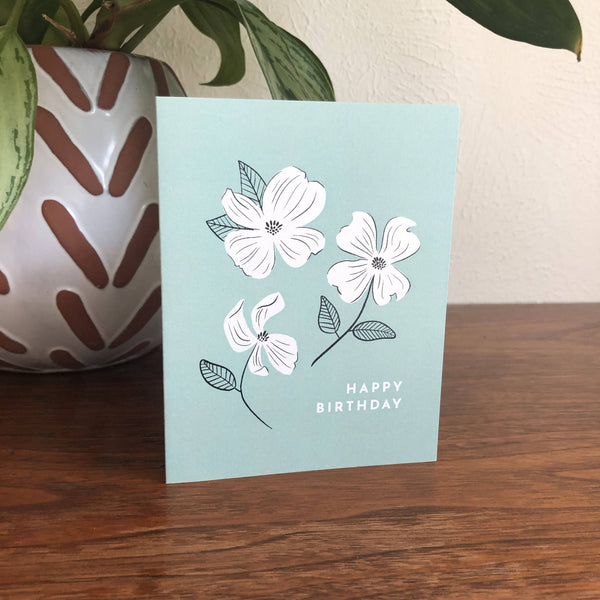 Dogwood Flowers Birthday Card