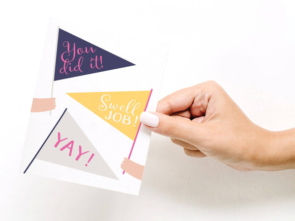 Pennant Flags Congrats Greeting Card - DS