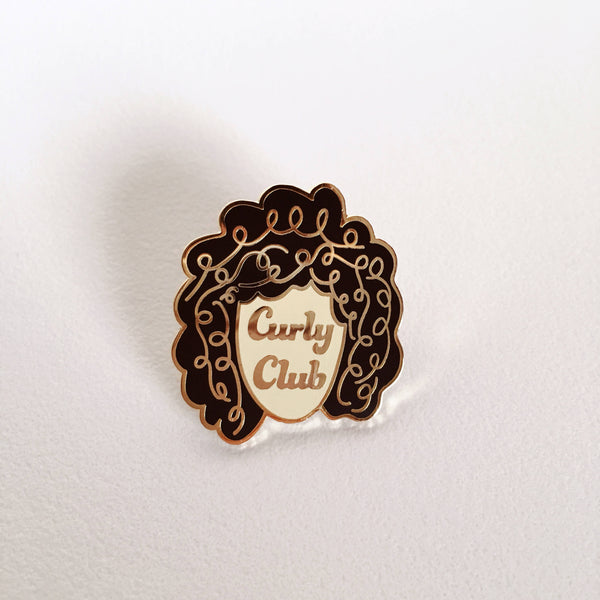 Curly Club Enamel Pin