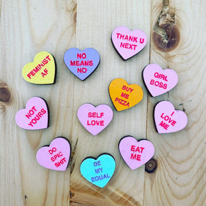 Conversation Heart Studs - 1