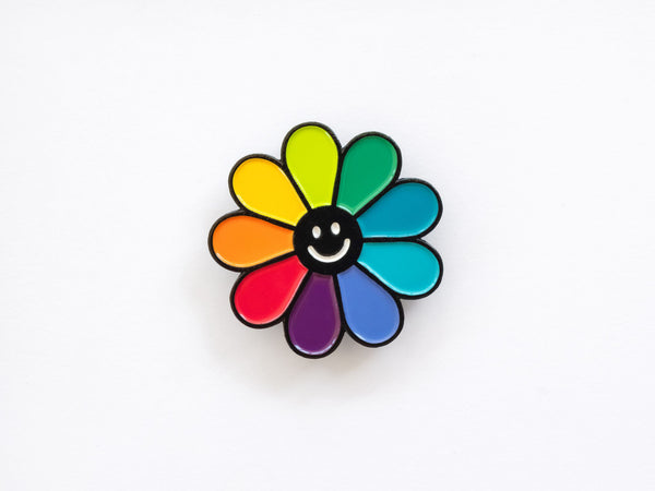 Rainbow Flower Pin - 1