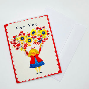 For You Girl Greeting Card - 1
