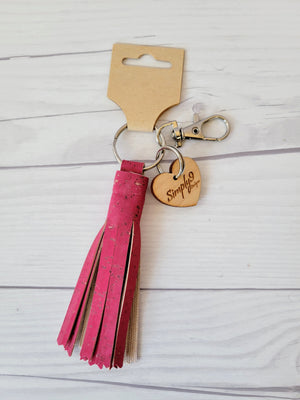 Cork Tassel KeyChain - 1