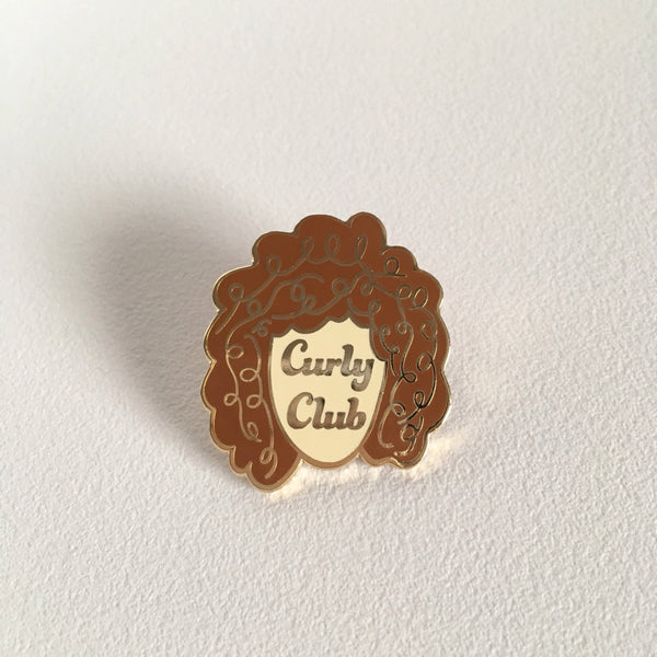 Curly Club Enamel Pin