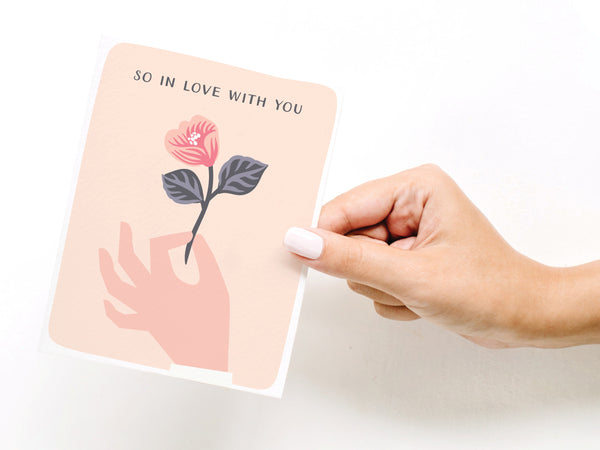 So In Love With You Flower Greeting Card - DS