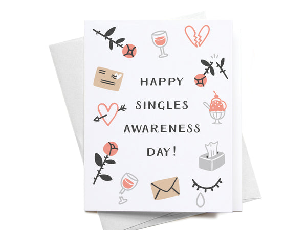 Happy Singles Awareness Day Greeting Card - DS