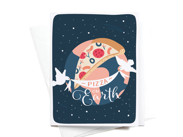Pizza on Earth Greeting Card - DS