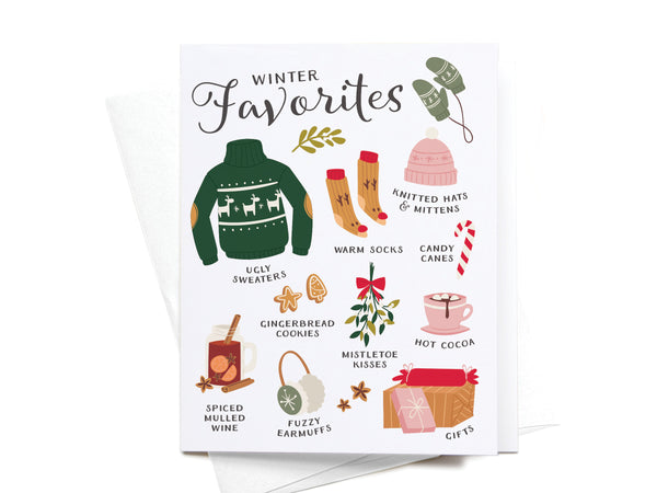 Winter Favorites Greeting Card - HS