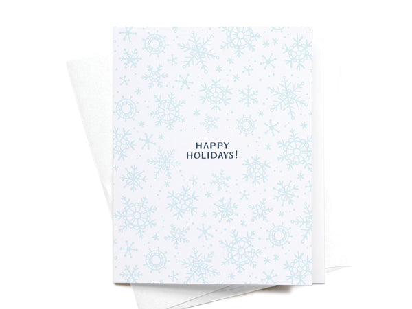 Happy Holidays Winter Snowflakes Greeting Card - DS