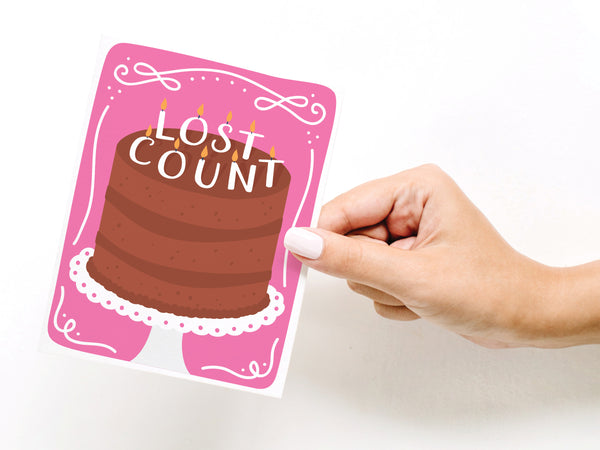 Lost Count Birthday Cake Greeting Card - RS