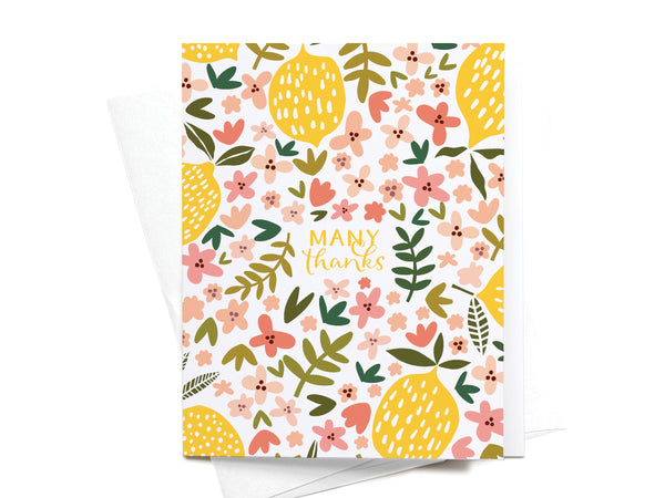 Many Thanks Lemons Greeting Card - RS