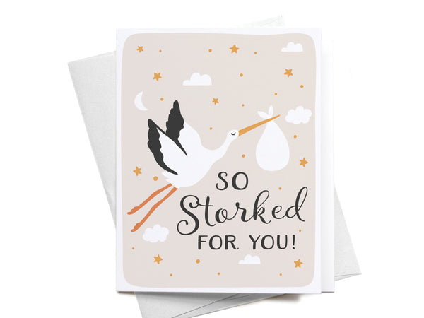 So Storked For You Greeting Card - RS