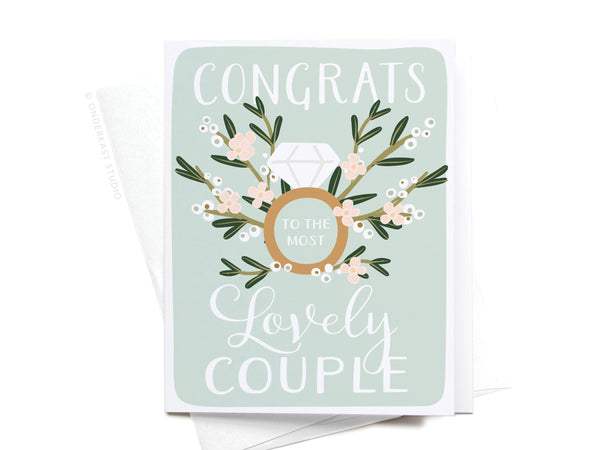 Congrats to the Most Lovely Couple Greeting Card - RS