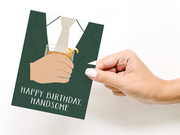 Happy Birthday, Handsome Greeting Card - RS