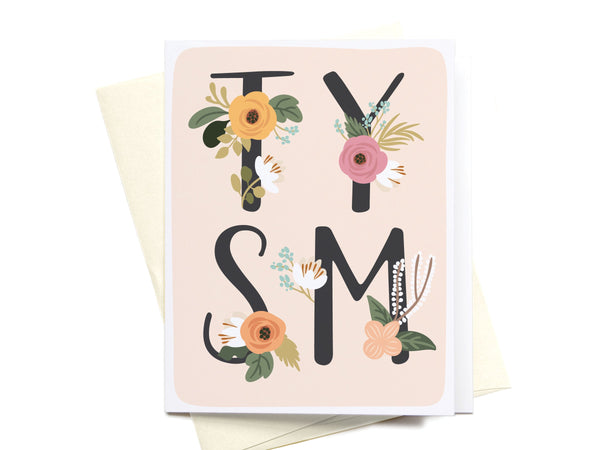 TYSM Floral Greeting Card - DS