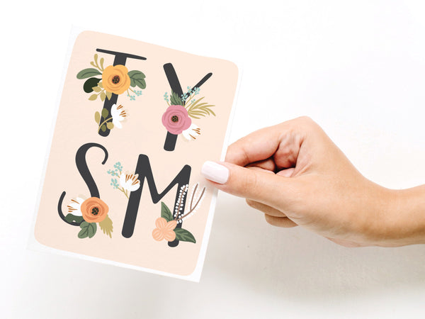 TYSM Floral Greeting Card - DS
