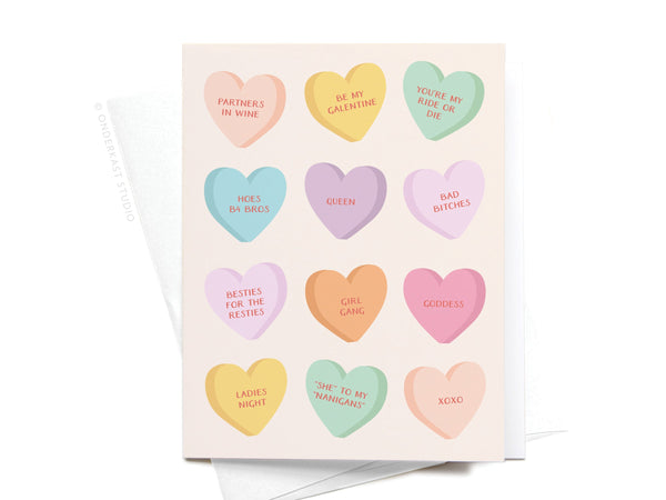 Galentine’s Candy Hearts Greeting Card - HS