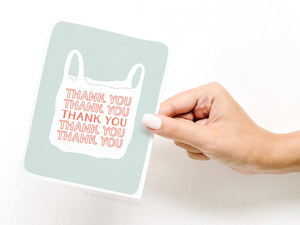 Thank You Plastic Bag Greeting Card - RS