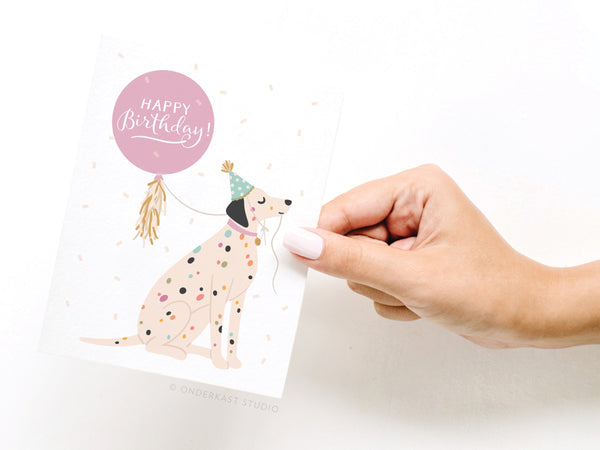 Happy Birthday Dalmatian Greeting Card - RS
