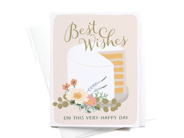 Best Wishes Cake Greeting Card - RS