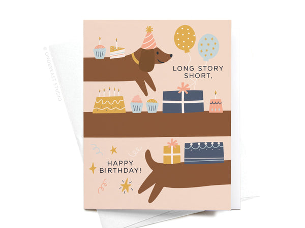 Long Story Short Dog Birthday Greeting Card - RS