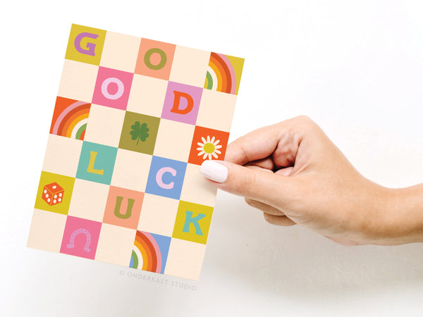 Groovy Good Luck Greeting Card - RS