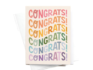 Congrats Wonky Type Greeting Card - RS
