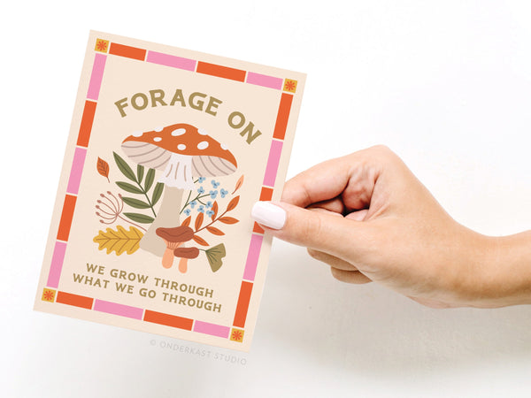 Forage On Mushroom Greeting Card - RS